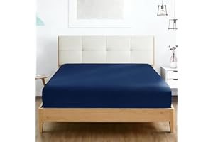 Queen Fitted Sheet Only with Deep Pocket up to 13'', Fitted Bottom Sheets Stain Resistant and Wrinkle Free for Queen Size Bed