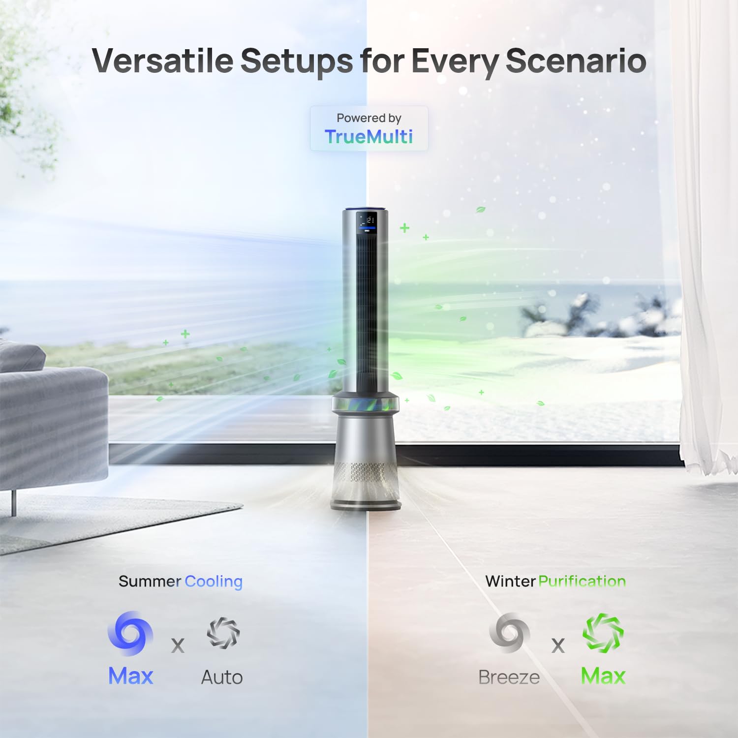 Dreo MC710S Air Purifier Tower Fan, 45