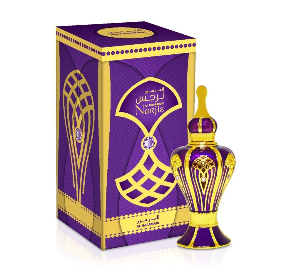 Al Haramain Narjis Perfume Oil 15ml | Luxurious Unisex Arabian Attar | Floral, Sweet & Elegant Fragrance with Vanilla & Musk Base