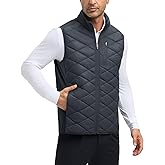 baleaf Men's Puffer Vest Outerwear Golf Sleeveless Jacket Winter Warm Lightweight Pockets Windproof