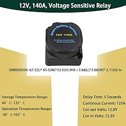 Dual Smart Battery Isolator 12V 140Amp, Voltage