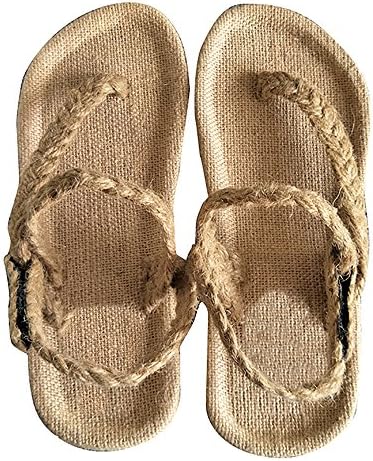 Palster Handmade Rope Sandals Mens Outdoor Grass Shoes