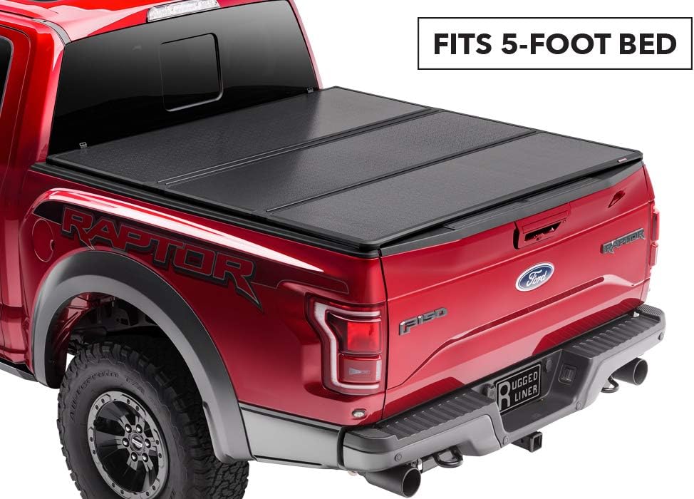 Rugged Liner Premium Hard Folding Truck Bed Tonneau Cover | HC-HRL05 | fits 05-16 Honda Ridgeline (use w/o bed extender), 5' bed