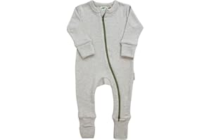 Parade Organic Snuggle Soft Melange '2-Way' Zipper Romper