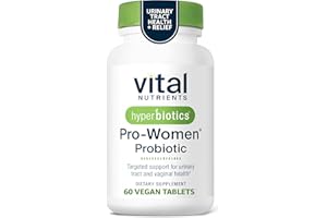Hyperbiotics Vital Nutrients Pro Women Probiotics for Women | Vaginal Probiotics for PH Balance | Oral Probiotic for Vaginal Health and Urinary Tract Health | 6 Targeted Strains | 60 Vegan Tablets