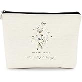 EXUQO Bible Makeup Bag,Christian Scripture Cosmetic Pouch Gifts for Women Girls,His Mercies are New Every Morning Small Makeup Bag