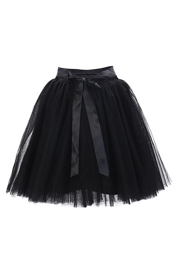 Babyonline® 6 Schichten Petticoat Unterrock Elastic Bund Tutu Prinzessin Tüllrock Für Karneval, Party und Hochzeit