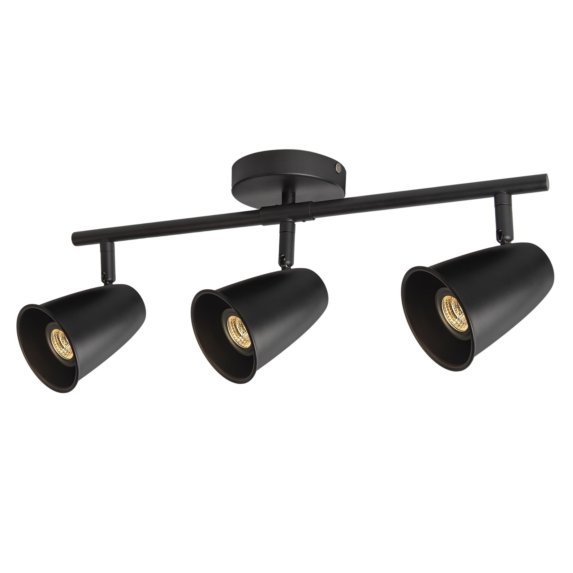 Photo 1 of Aisilan LED 3-Light Track Lighting Fixtures Ceiling, Matte Black GU10 Track Light Bar with Rotating Heads, 3000K 21W Warm White, Modern Indoor Spotlight for Kitchen Living Room Artwork