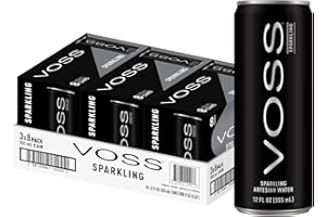 VOSS Artesian Sparkling Water Cans - 3 Pack of 8 – 24 Slim Cans - Pure Carbonated Water Refreshment - Perfect for Celebrations, Home, Office, On-the-Go Hydration