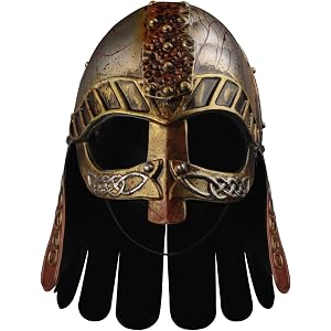 Beisto Viking Warrior Helmet, Norse Warrior Cosplay Costume Hat, Halloween Medieval Renaissance Helmet for Adults