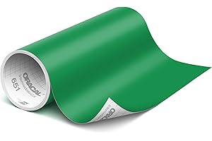 ORACAL 651 Matte Green Vinyl Durable Roll Easy to Weed Permanent Adhesive Craft Vinyl for Plotting Machines, Decals & DIY Pro