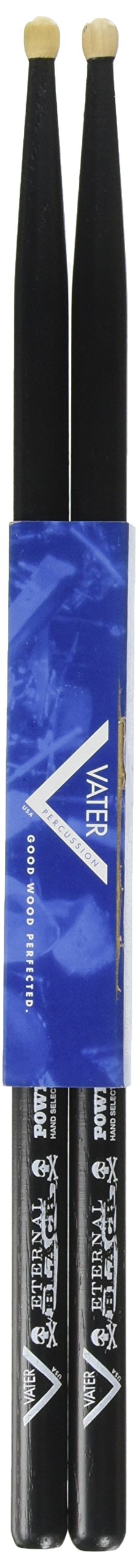Vater Drumsticks VHEBP5BW - Power 5B Eternal Black Series - Barrel Wood Tip