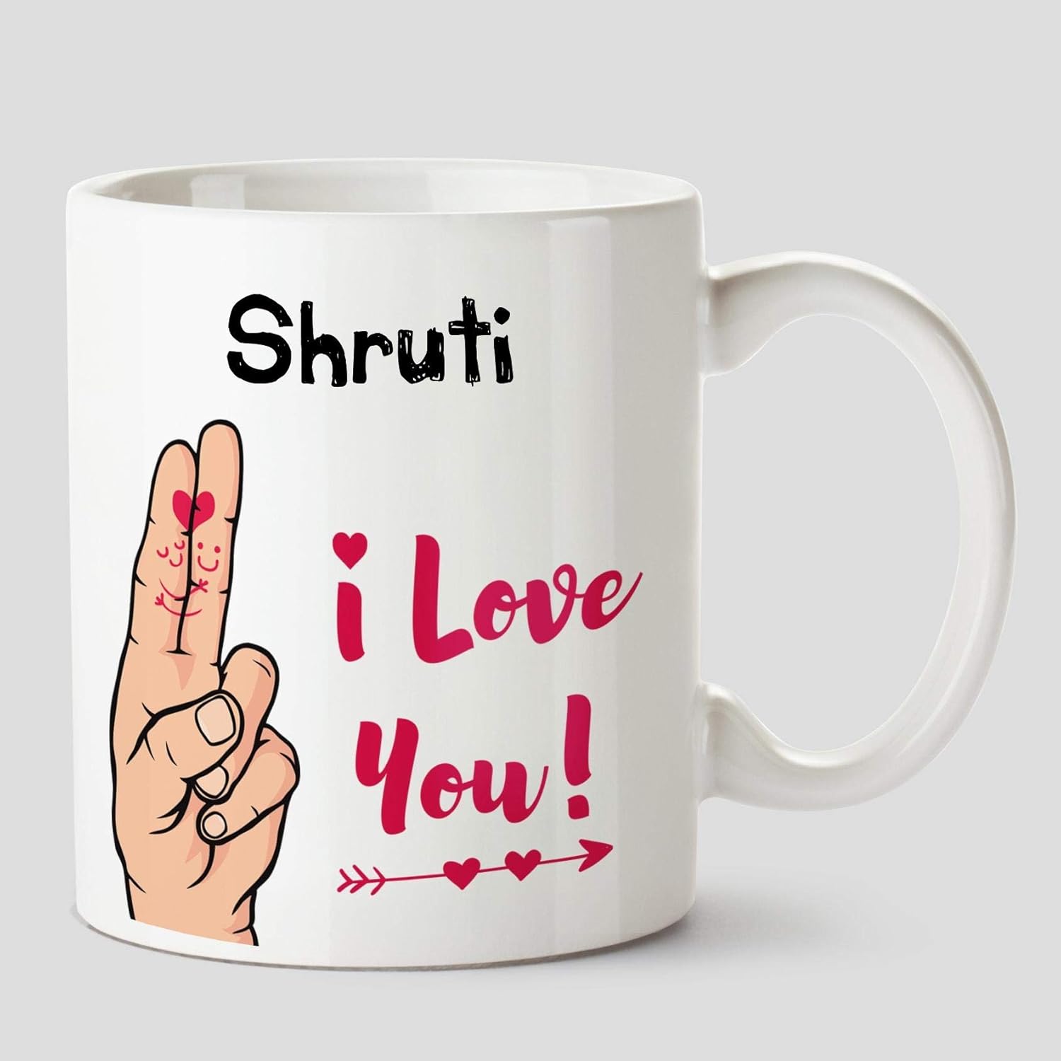 Buy Huppme I Love You Shruti Name Ceramic White Coffee Mug 330 Ml Online At Low Prices In India Amazon In