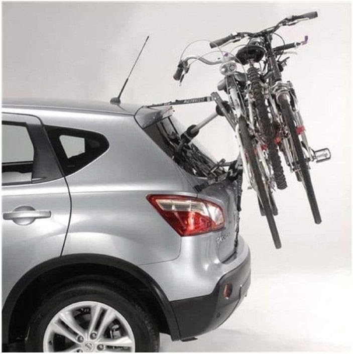 Mottez A025PCR 3-Bike Bicycle Carrier Rear-Mounted, Red,Grey - Image 3