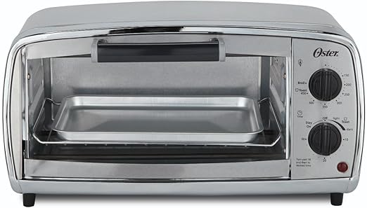 Amazon Com Oster Toaster Oven 4 Slice Stainless Steel