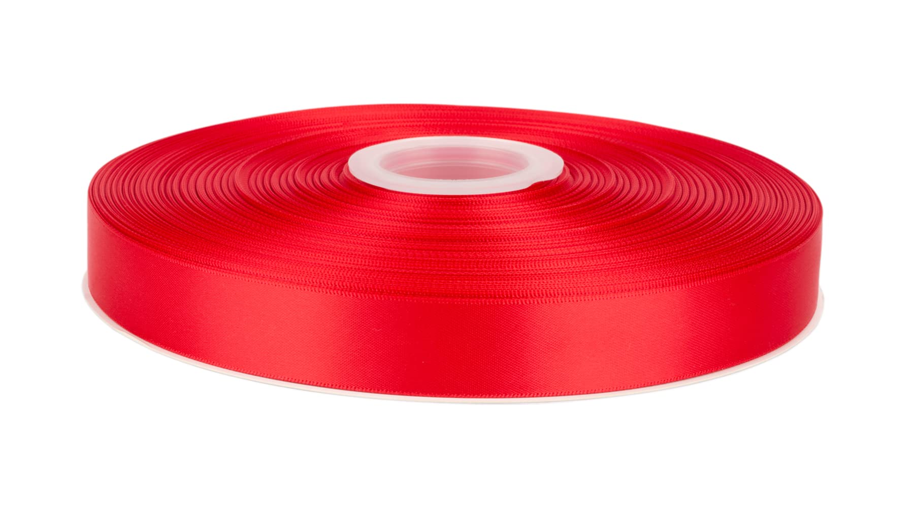 Fondersy 91 Meters Hot Red Double Faced Satin Ribbon - 16mm Width for Wedding, Gift Wrapping, Floral Arrangement and Crafts