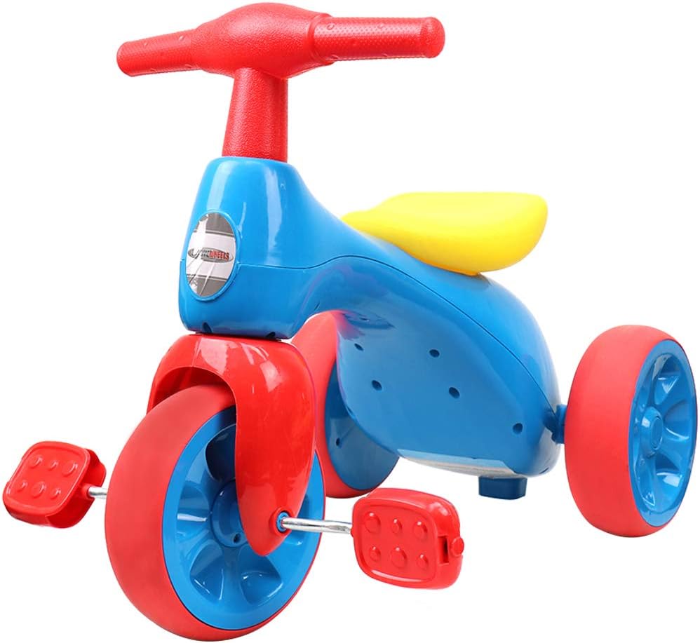 ChromeWheels Toddler Tricycle, Baby Balance Bike Walker Kids Tricycles Trike with BB Sound for 18-36 Months