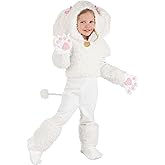 Poodle Dog Toddler Costume - Jumpsuit with Faux Fur Overlay & Hood