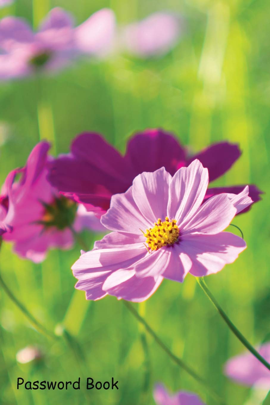 Password Book: Include Alphabetical Index With Close Up Beautiful Pink Sulfur Cosmos Flower