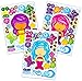 24 Make A Mermaid Stickers - Perfect for Mermaid Party Supplies & Mermaid Party Favors for Kids - Great for Under The Sea Birthday Decorations Or Classroom Activity That Promotes Creativity - Ages 3+