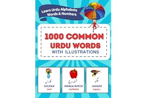 1000 Common Urdu Words with Illustration. Bilingual Urdu – English Learner Book. Learn Urdu Alphabets Words Numbers.