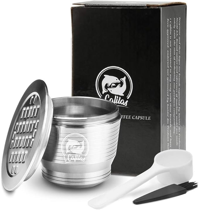 i Cafilas Refillable Capsules Stainless Steel Reusable Refillable Espresso Coffee Pods for