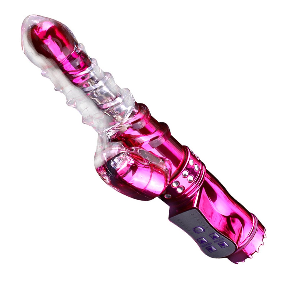 G-Spot Rabbit Dildo Vibrator Clitoris Vagina Stimulator Massager Thrusting and Rotating Adult Sex Toys for Women Lesbian Couples