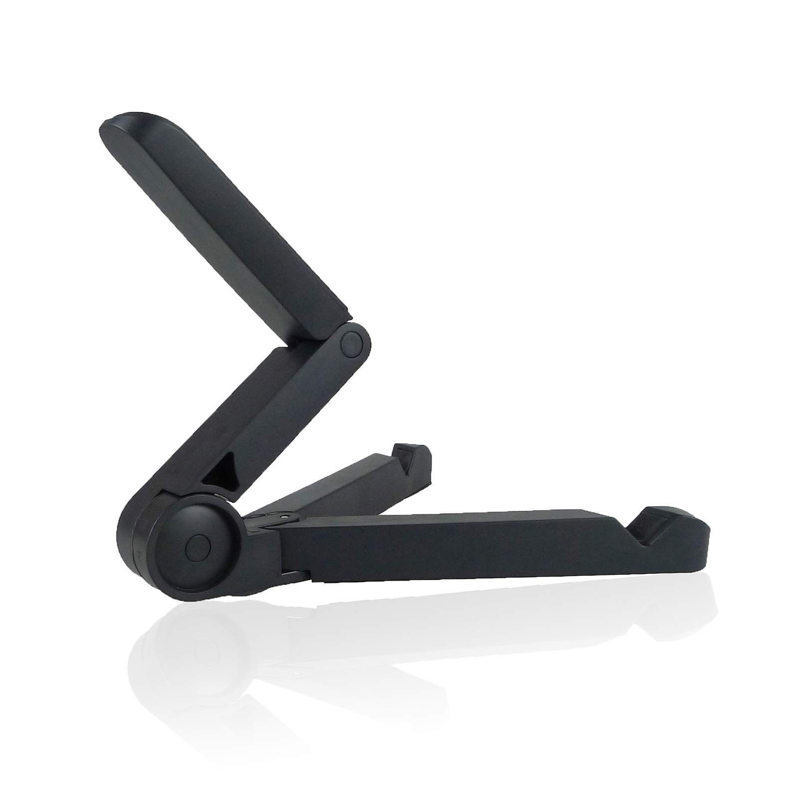 GRSTREE Tablet Stand Adjustable Holder, Portable Fold-Up Phone Holder for Desk, Foldable Universal size Compatible with Phones, iPad, Mini, Galaxy Tab and Other Tablet PCs(4-13”)-Black