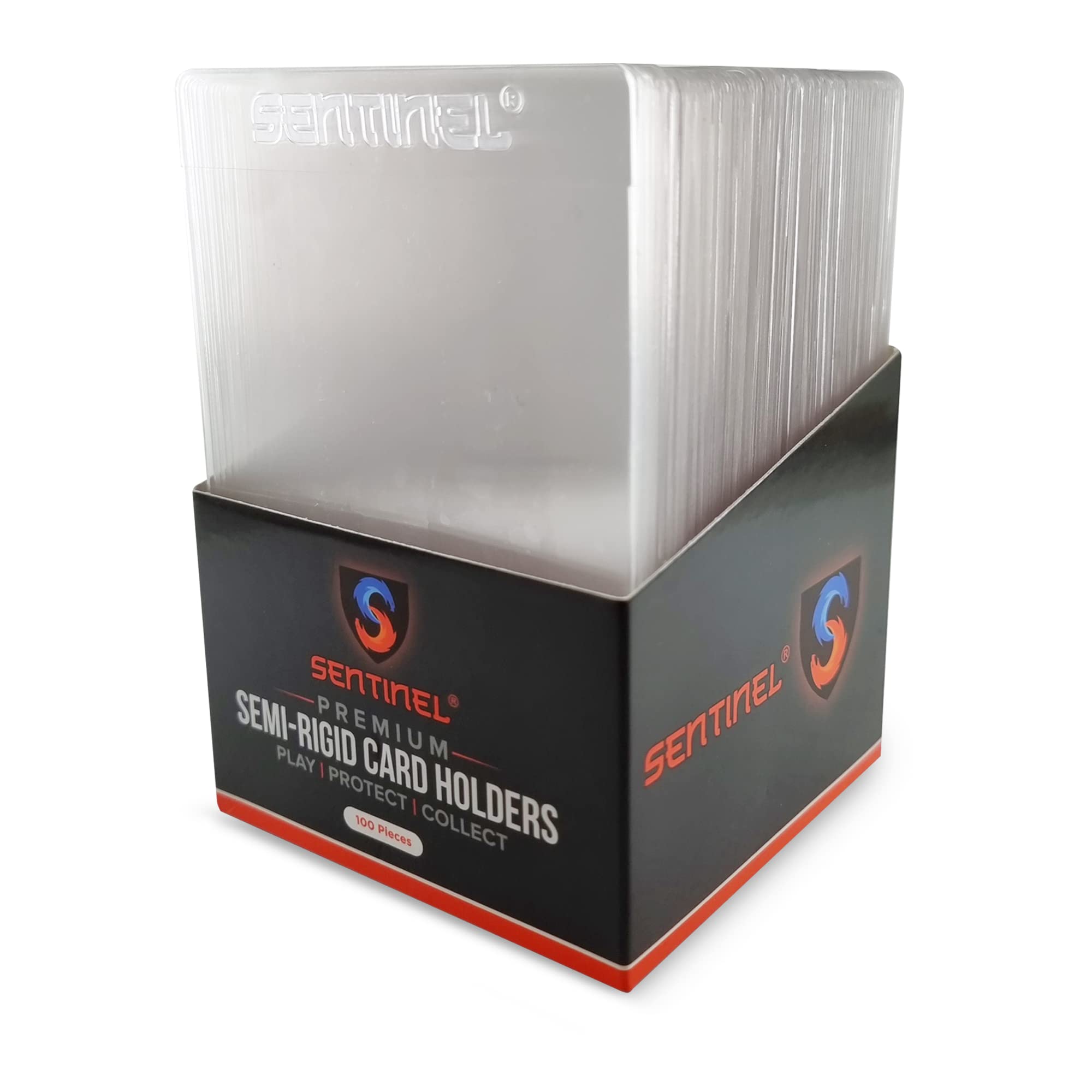 Sentinel® Semi Rigid Card Holders (100 Pack) - Premium Card Sleeves for Trading and Collectible Card Games - Card Savers Ideal for Grading Submissions (PSA, BGS, CGC)