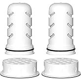 Water Pitcher Filter Replacement Compatible with LifeSt Home Dispenser 18c/Glass Pitcher 7c/Plastic Pitcher 10c/Plastic Pitcher 7c, 2 Membrane Micro Filter and 2 Activated Carbon