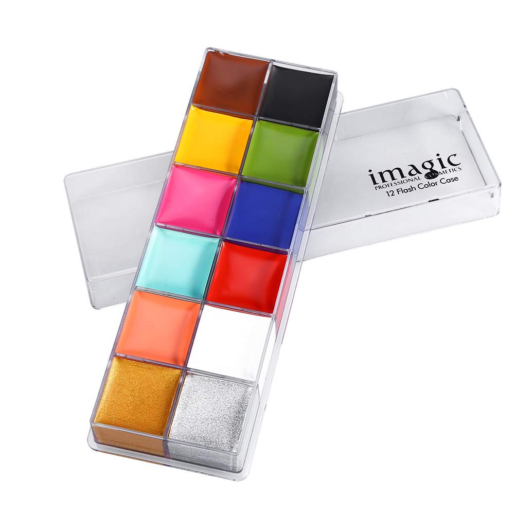 Yuyte 12 Colors Body and Face Paints,pigment visage, Body Paint, Halloween Makeup Carnival Set (# 2)
