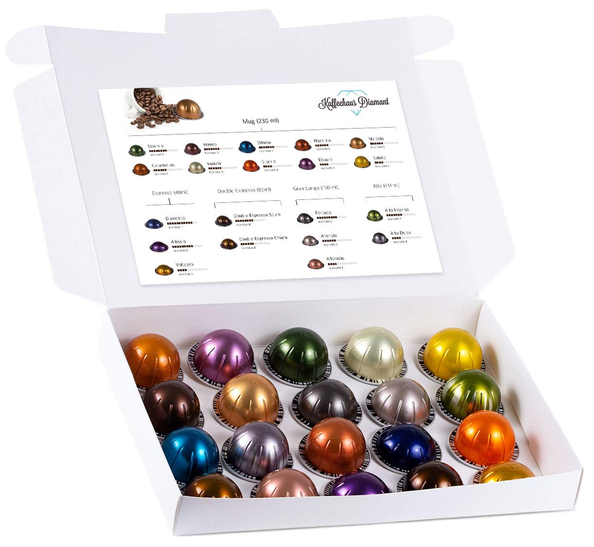 Nespresso Vertuo Kapseln Probierpaket Starterset mit 20