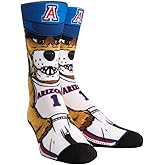 NCAA Super Premium College Fan Socks (L/XL, Arizona Wildcats - Mascot Wilbur)