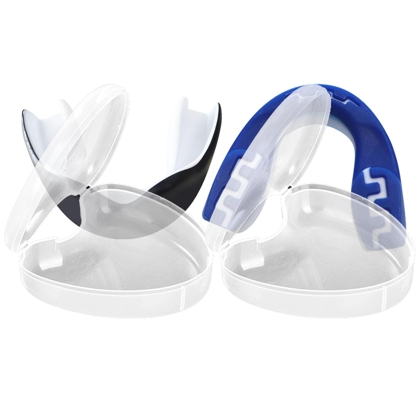 JSTHHTT 2 Pcs Sports Mouthguard, Gum Shield with Case, Adults Mouth Guard, for Boxing, MMA, Rugby, Martial Arts, Judo and All Contact Sports
