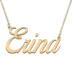 HUAN XUN Customized Custom Simple Any Name Necklace