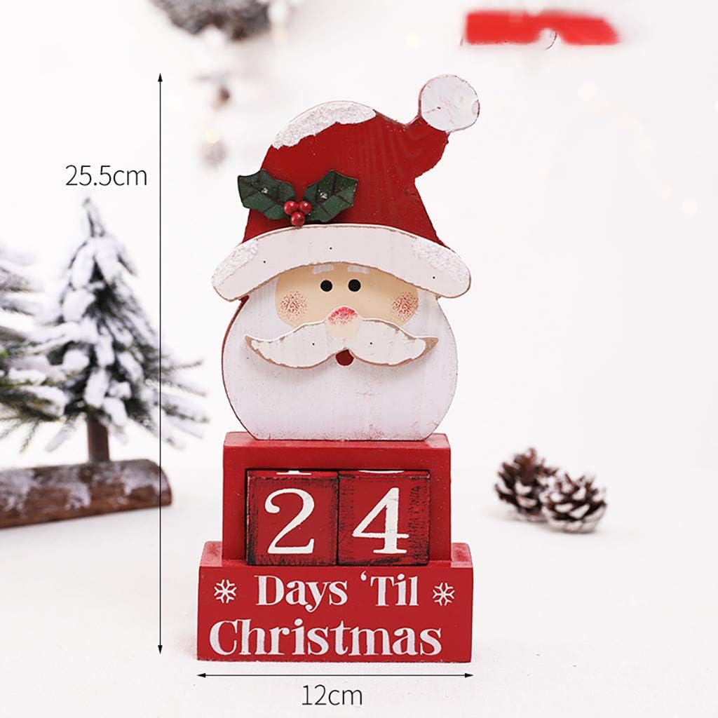 Shan S Christmas Advent Calendar Blocks Wood Count Down Countdown Santa Claus Snowman Calendar Perfect For Tables And Shelves Xmas Holiday Decor Days Til Christmas Number Decor Advent Calendars Christmas Urbytus Com