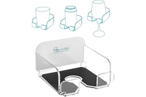 Beautyflier Beer Holder Wine Glass Holder Bath and Shower Bathtub Drink Holder Acrylic Cupholder for Wine, Beer, Coffee and B