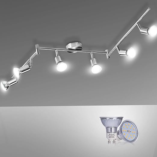 techo led 6 focos orientables bojim