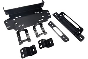 HJSIUTV Winch Mount Plate Bracket Heavy Duty Steel Plating Kit Compatible with 2019-2021 Talon 1000R 1000X 2020+ Talon 1000X-4 Black