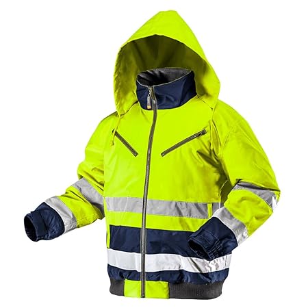 Thermo Warnschutzjacke EN 20471 Warnjacke orange neon gelb Arbeitsjacke Warnschutz Sicherheitsjacke XL neongelb