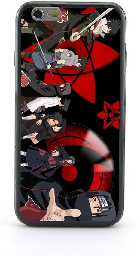 ecenter mignon dessin anime naruto uchiha sasuke itachi sharingan noir bumper for apple iphone 6 6th generation 4 7 inch telephone cellulaire come with free amazon fr high tech mignon dessin anime naruto uchiha