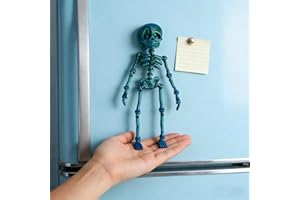 7.87 Inch 3D Printed Skeleton Figurine Fridge Magnet,Skeleton Decor for Home Kitchen, Creative Handicraft Ornament, Novelty G