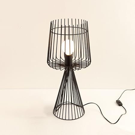 black mesh table lamp