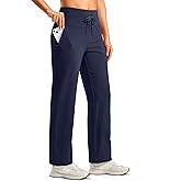 SANTINY Women's Fleece Lined Pants 29" Winter Warm Sweatpants Water Resistant Snow Ski Hiking Pants with Zipper Pockets