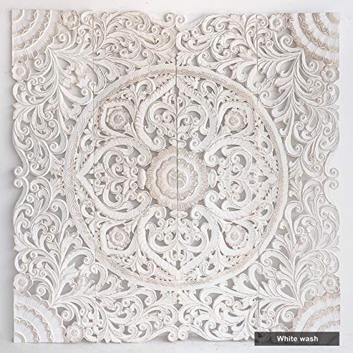 Best boho carved wood bed king headboard