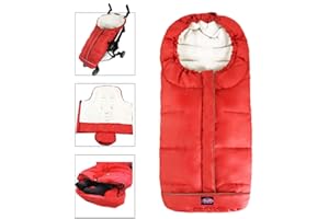 FUNLIFE Waterproof Universal Stroller Bunting Bag, 3in1 Use Baby Sleeping Bag Adaptable for Most Strolllers, Central and Bottom Opens with Weather Strap to Aavoid Wind Go Between Zippers, Toddler 6-36M