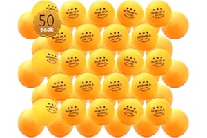 50 Pieces Ping Pong Balls, 3-Star 40+ ABS Table Tennis Balls, Good Spin and Bounce Training Ping Pong for Beginners and Profe