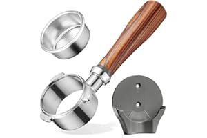 Vorole 54mm Bottomless Portafilter Fits Breville Espresso Machine Bambino (Plus) Barista Express Pro Touch, BES870XL 870BSXL 878BSS 880BSS 840XL (54mm portafilter and holder)