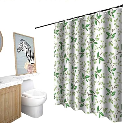 Amazon Com Homecoco Leaves Waterproof Bathtub Curtain Ivy