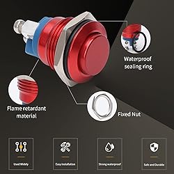STARELO 16MM 5/8" Momentary Push Button Switch High